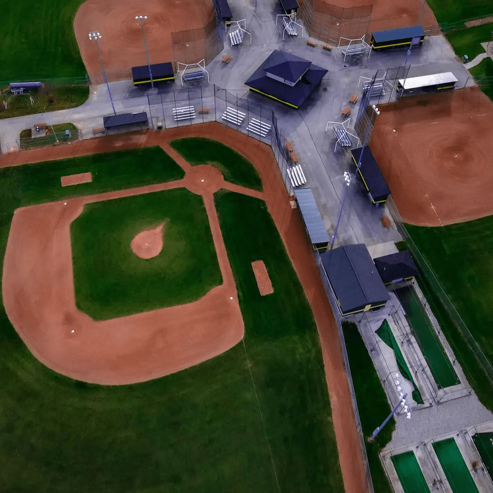 Sports facility with baseball fields